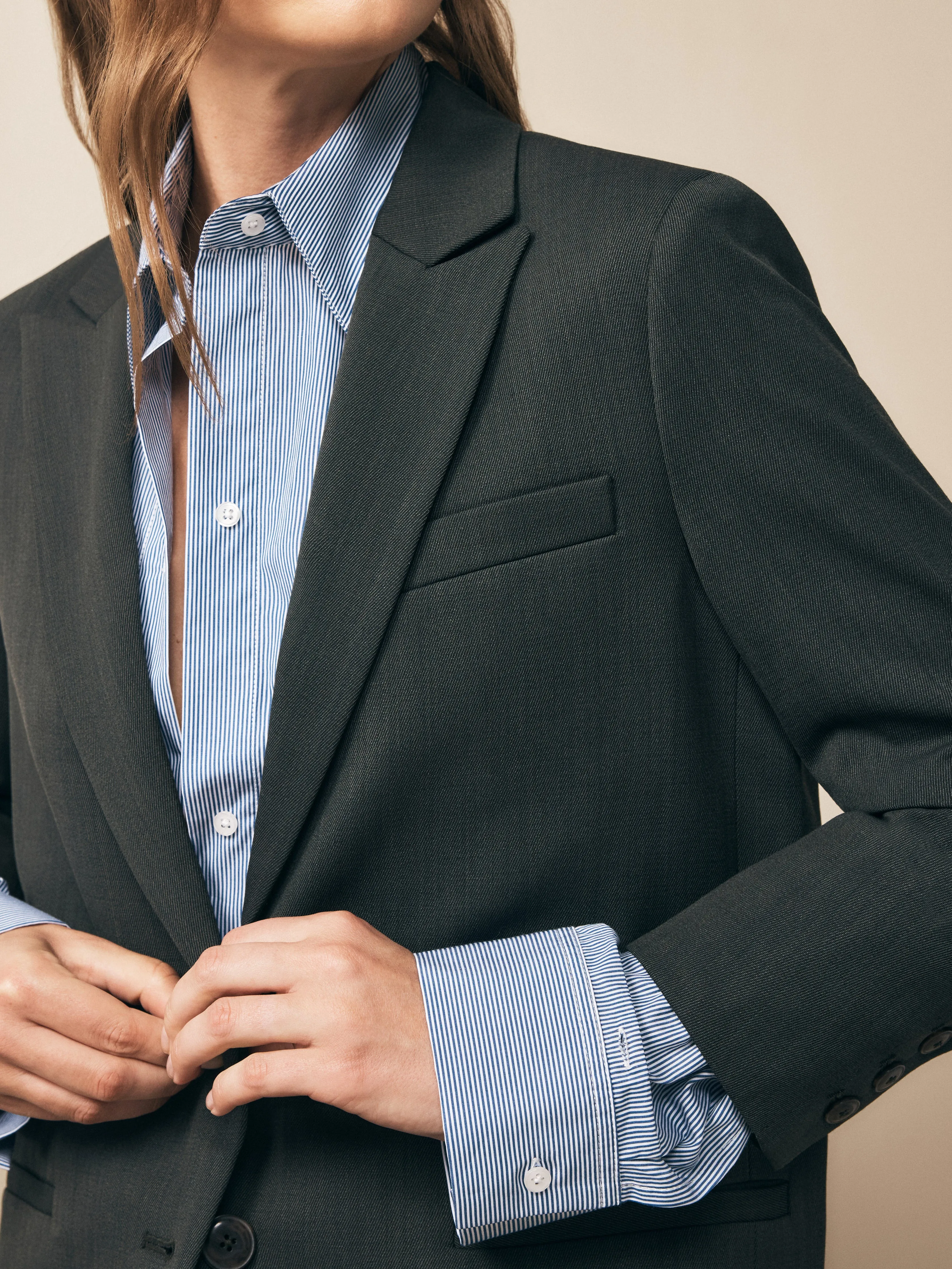 Boyfriend Blazer in Wool Twill sold by TWP CLOTHING