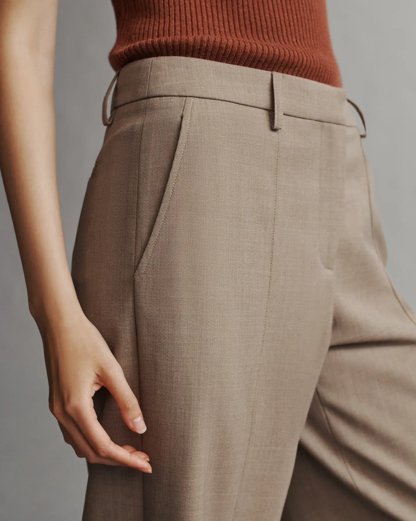Elizabeth St. Pant in Light Wool Suiting sold by TWP CLOTHING product image thumbnail 4