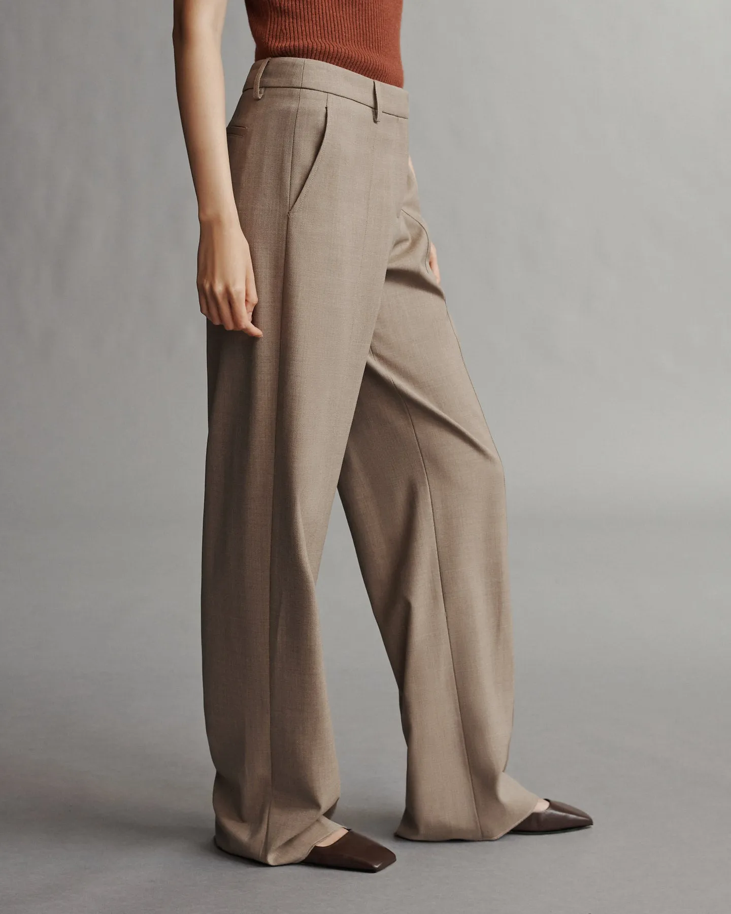 Elizabeth St. Pant in Light Wool Suiting sold by TWP CLOTHING product image thumbnail 2
