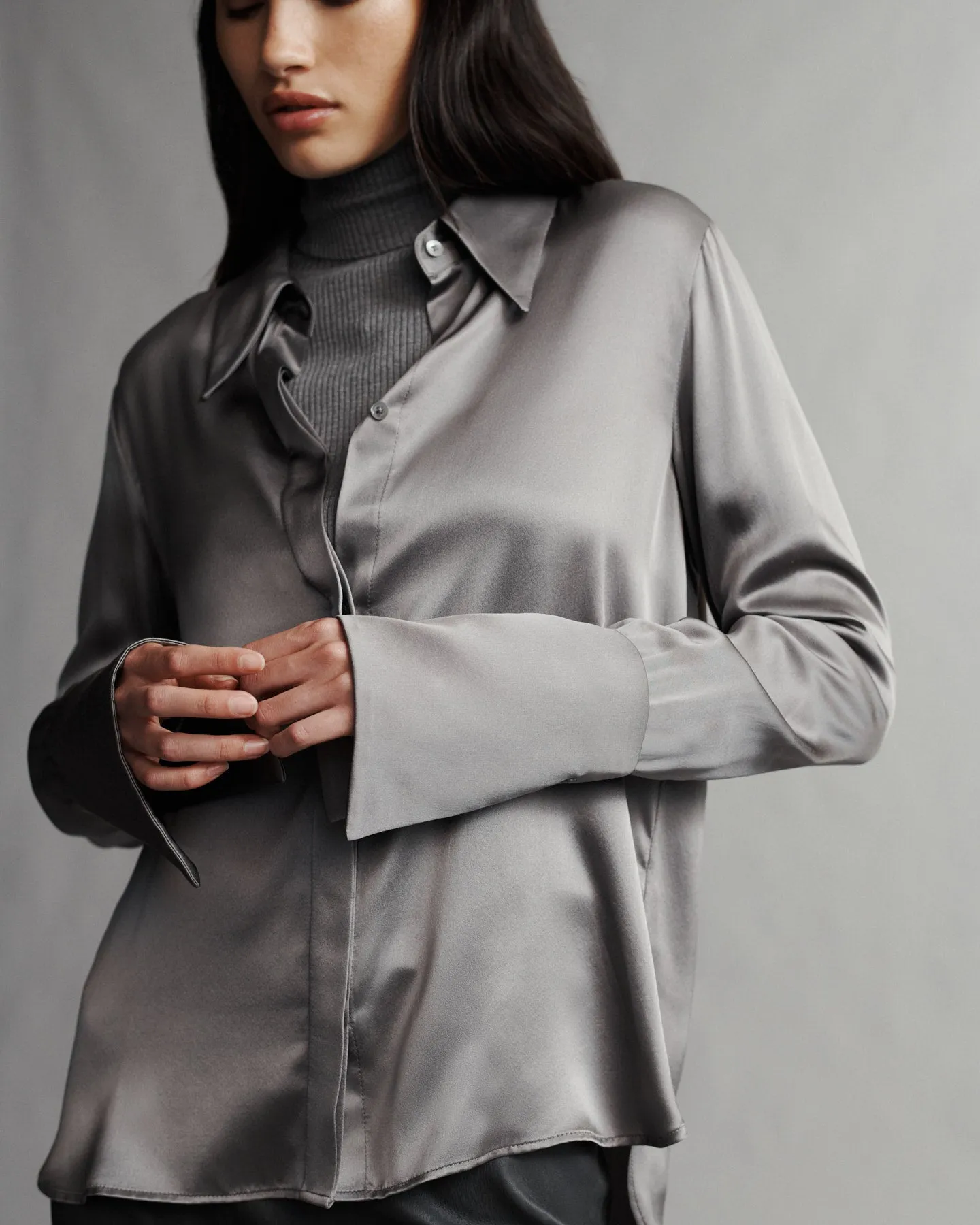 Object Of Affection Top With Sleeve Detail in Silk Charmeuse sold by TWP CLOTHING product image thumbnail 2