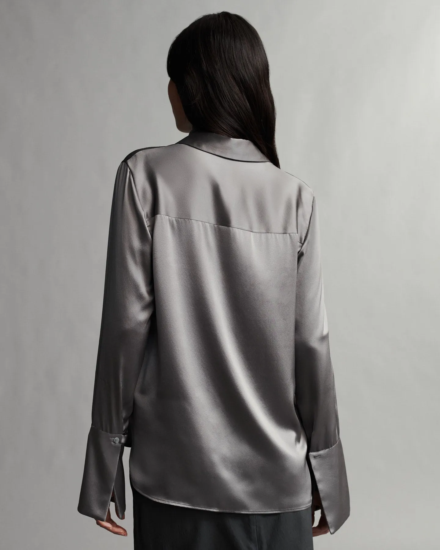 Object Of Affection Top With Sleeve Detail in Silk Charmeuse sold by TWP CLOTHING product image thumbnail 3