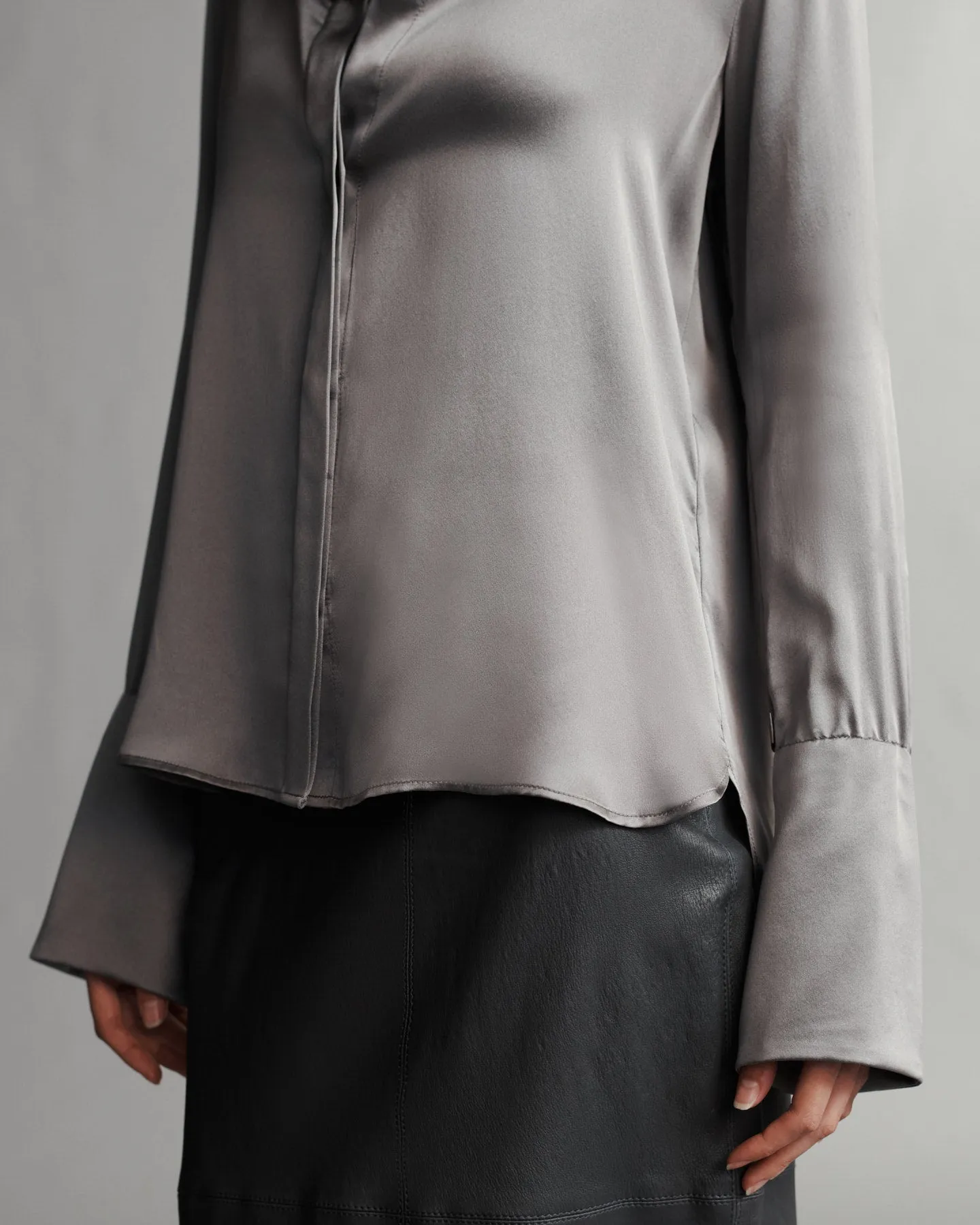 Object Of Affection Top With Sleeve Detail in Silk Charmeuse sold by TWP CLOTHING product image thumbnail 4