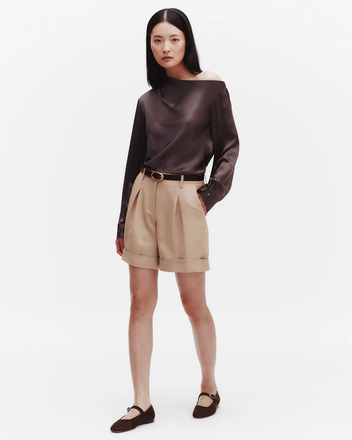 Thompson Short in Coated Viscose Linen sold by TWP CLOTHING product image thumbnail 5