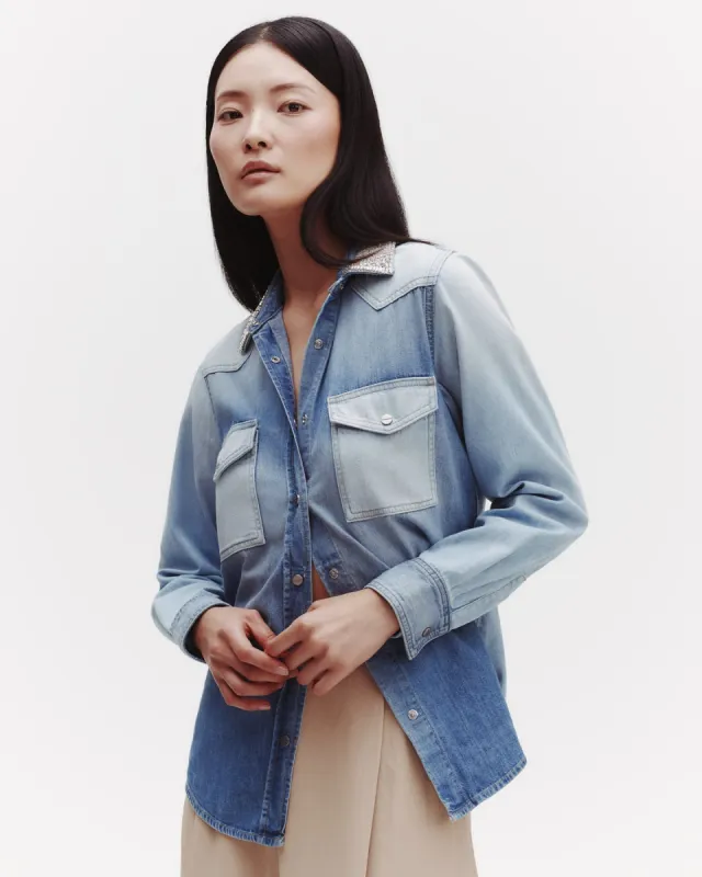 Valentines Top in Lightweight Denim sold by TWP CLOTHING