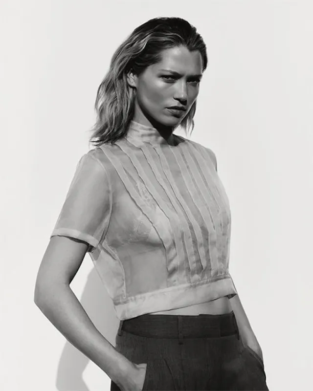 Ryan Top in Washed Silk Organza sold by TWP CLOTHING