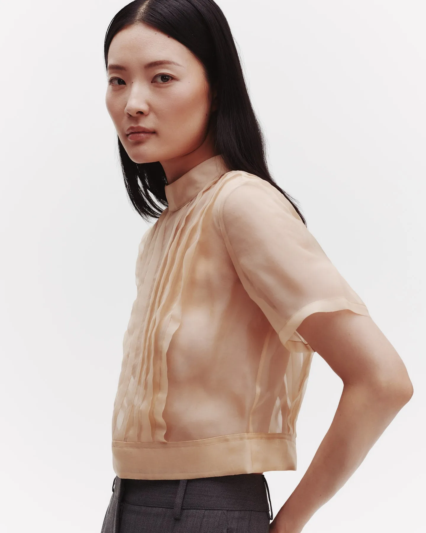 Ryan Top in Washed Silk Organza sold by TWP CLOTHING product image thumbnail 3
