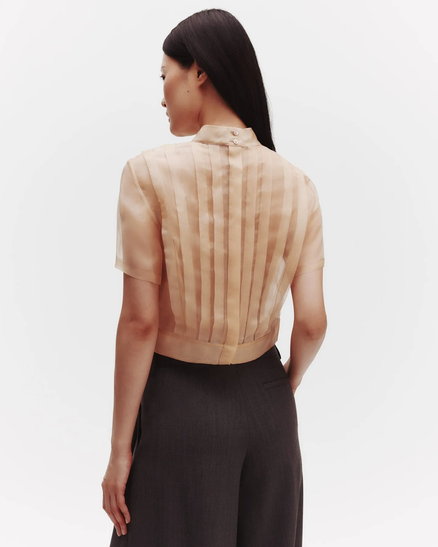 Ryan Top in Washed Silk Organza sold by TWP CLOTHING product image thumbnail 5