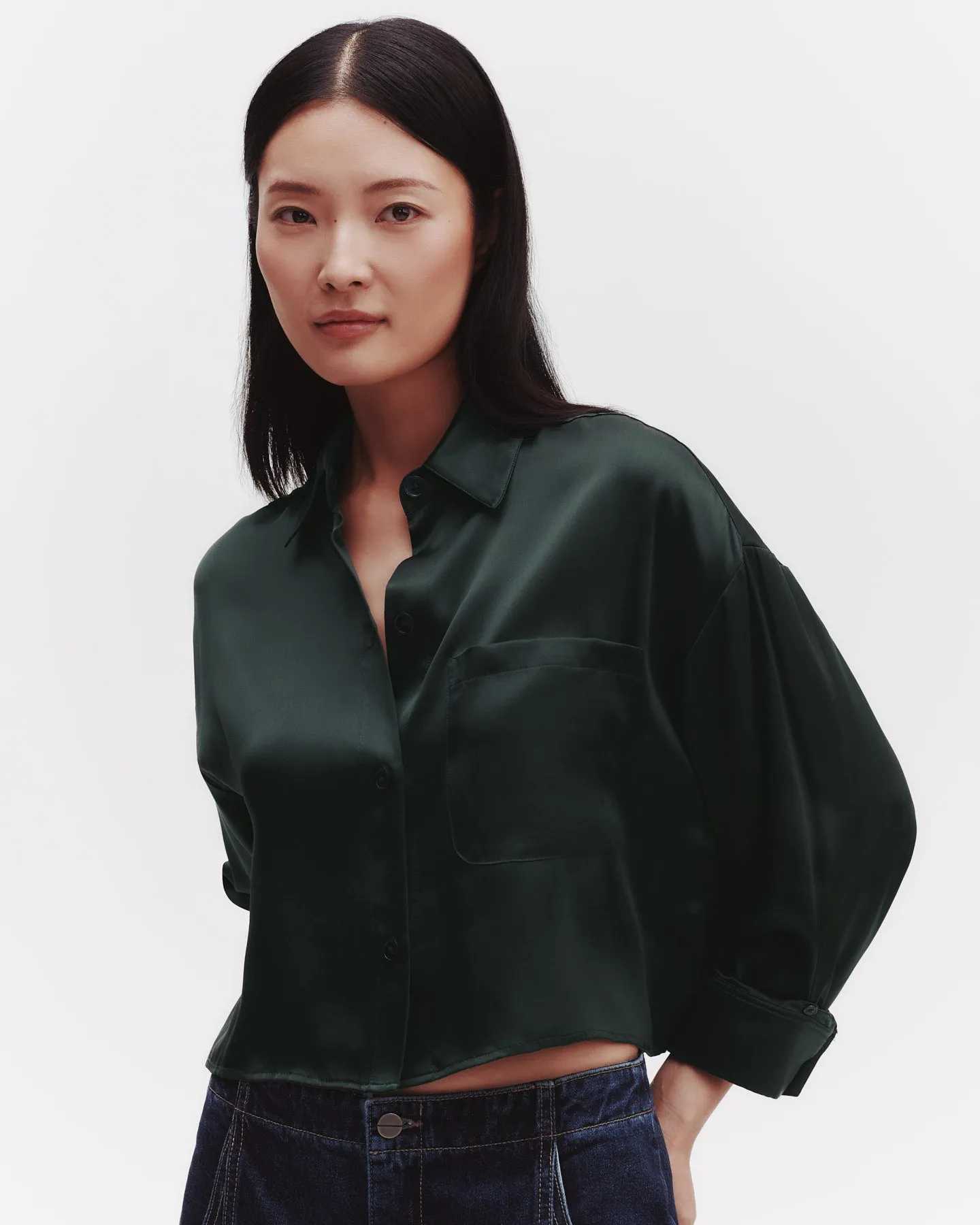 Soon To Be Ex Shirt in Silk Charmeuse sold by TWP CLOTHING product image thumbnail 2