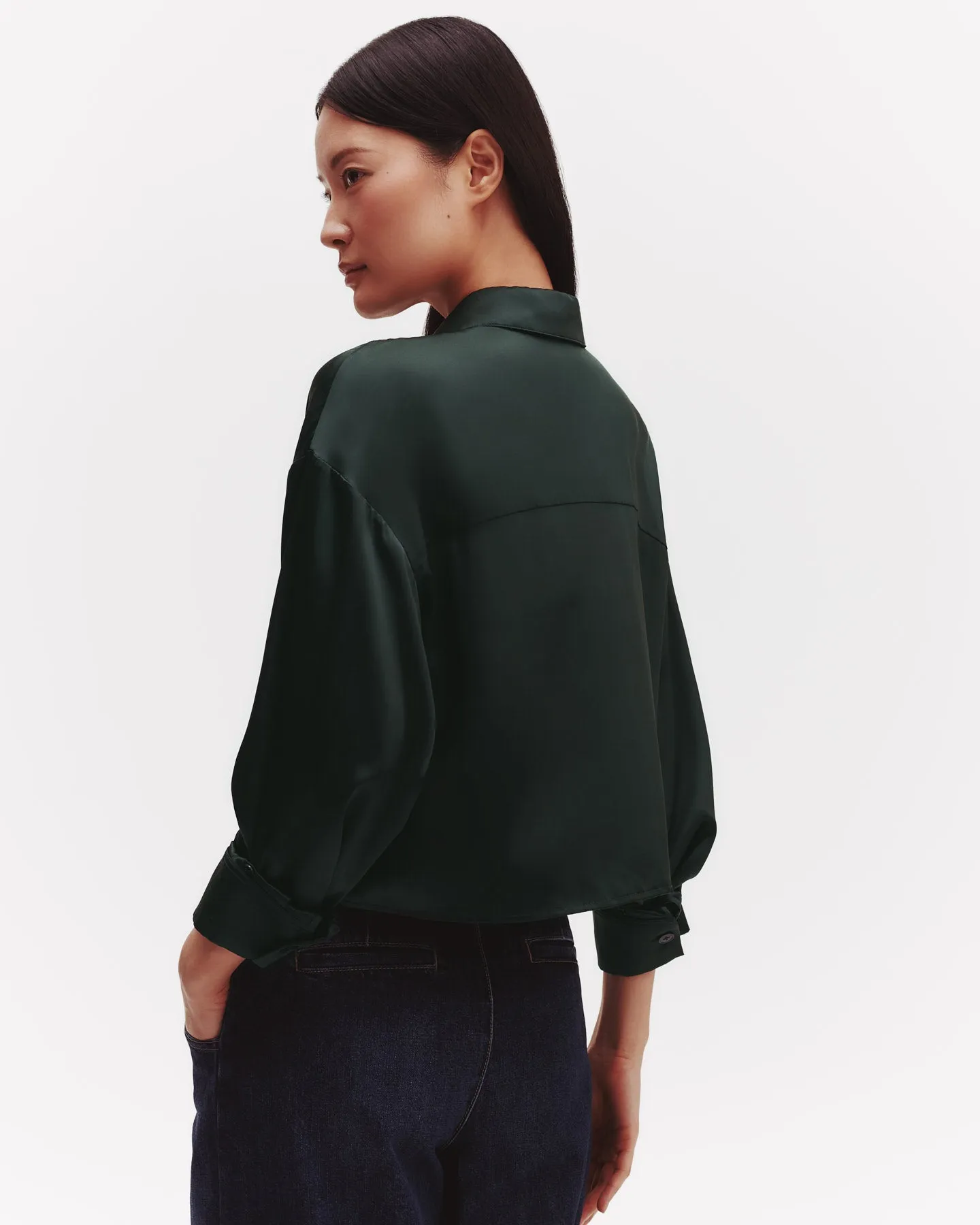 Soon To Be Ex Shirt in Silk Charmeuse sold by TWP CLOTHING