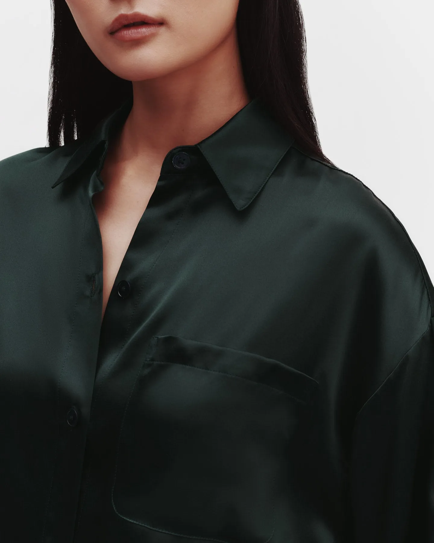 Soon To Be Ex Shirt in Silk Charmeuse sold by TWP CLOTHING product image thumbnail 3