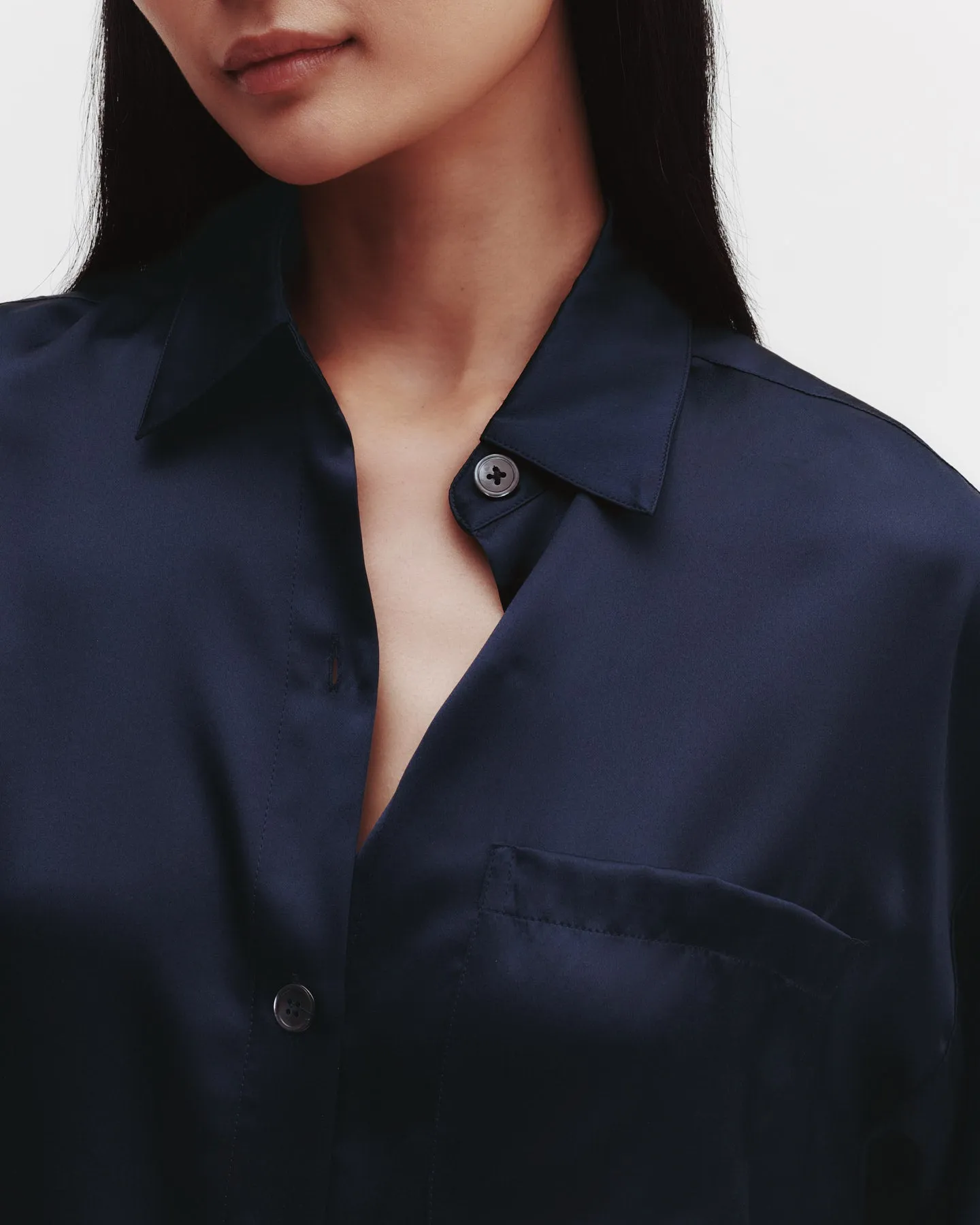 Soon To Be Ex Shirt in Silk Charmeuse sold by TWP CLOTHING product image thumbnail 3