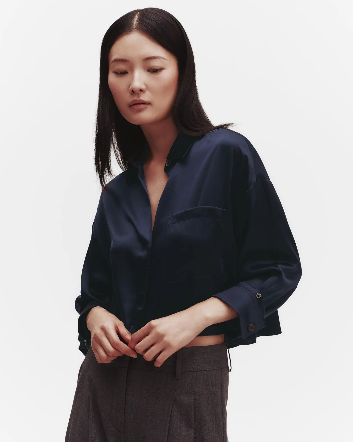 Soon To Be Ex Shirt in Silk Charmeuse sold by TWP CLOTHING product image thumbnail 2