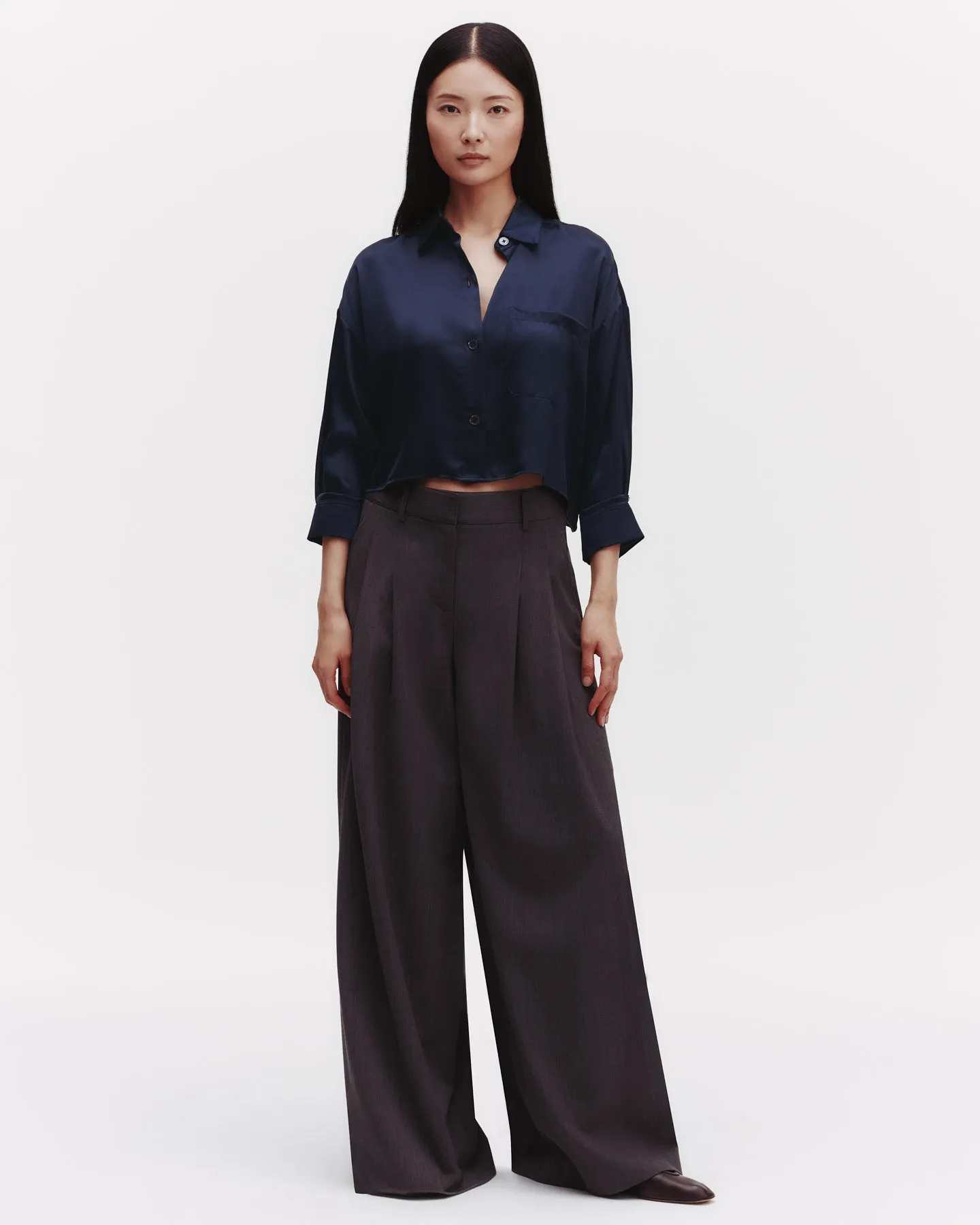 Soon To Be Ex Shirt in Silk Charmeuse sold by TWP CLOTHING product image thumbnail 5