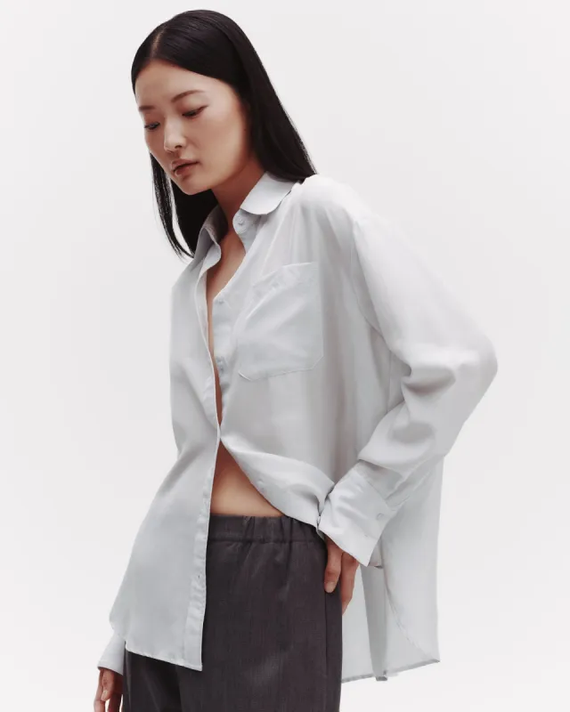 Big Joe Shirt in Washed Silk Habotai sold by TWP CLOTHING