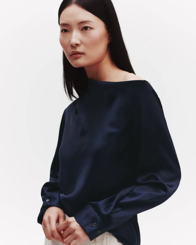 Phoebe Top in Silk Charmeuse sold by TWP CLOTHING