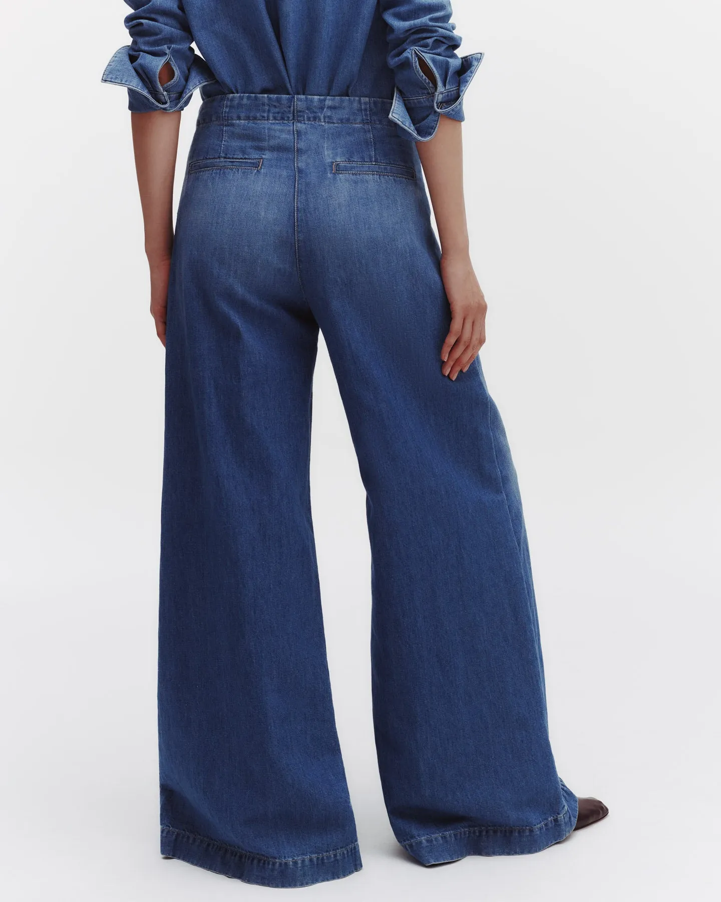 Dancing In The Dark Jean in Linen Cotton Denim sold by TWP CLOTHING product image thumbnail 5