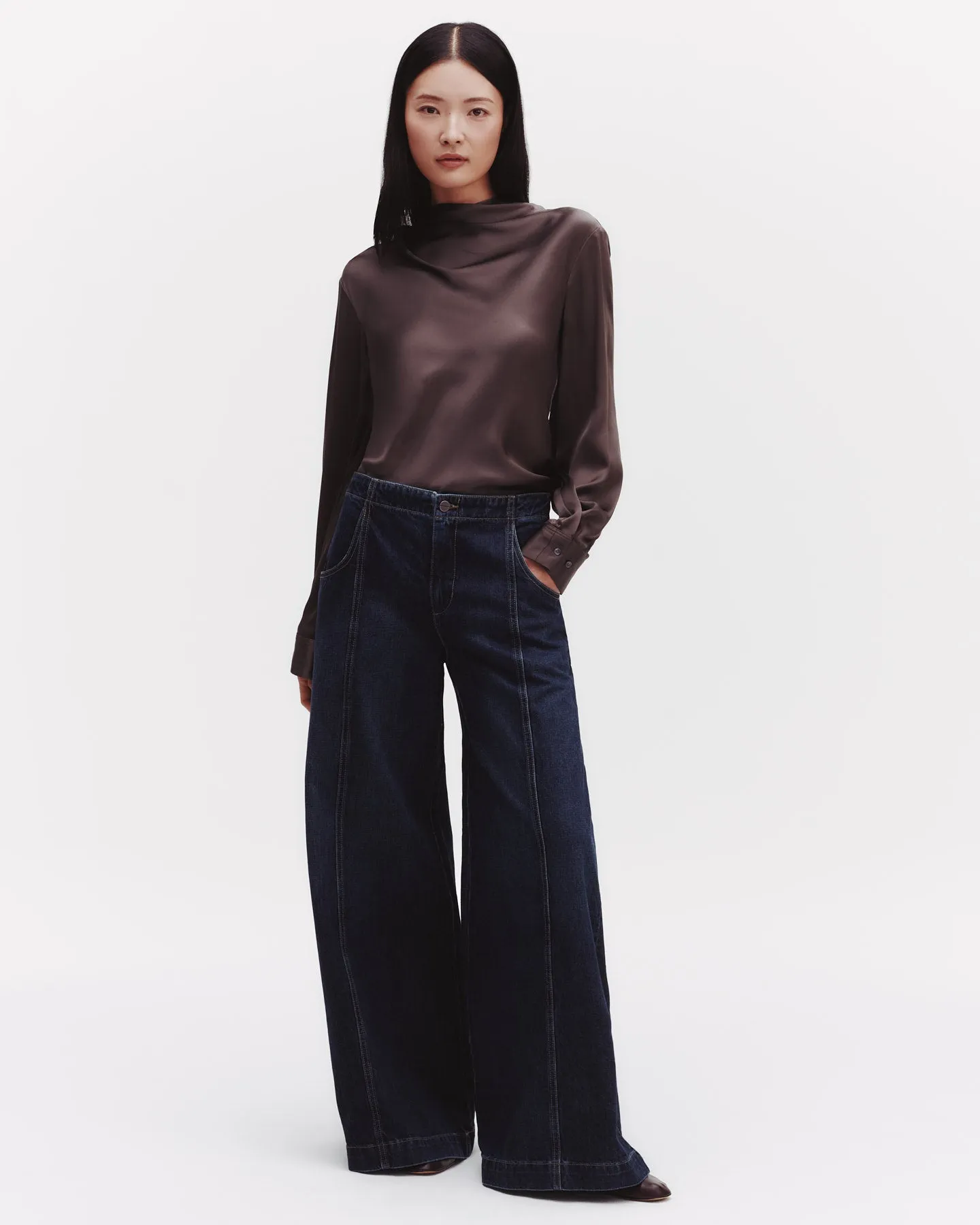 Phoebe Top in Silk Charmeuse sold by TWP CLOTHING product image thumbnail 5