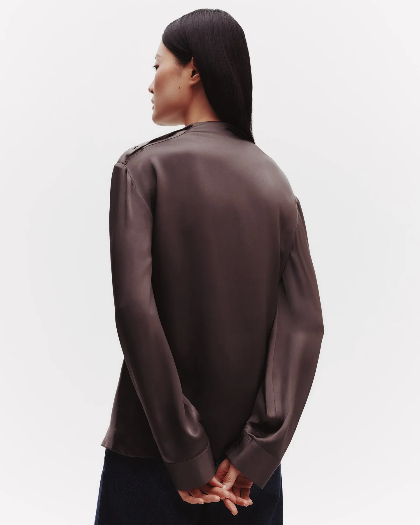 Phoebe Top in Silk Charmeuse sold by TWP CLOTHING product image thumbnail 3