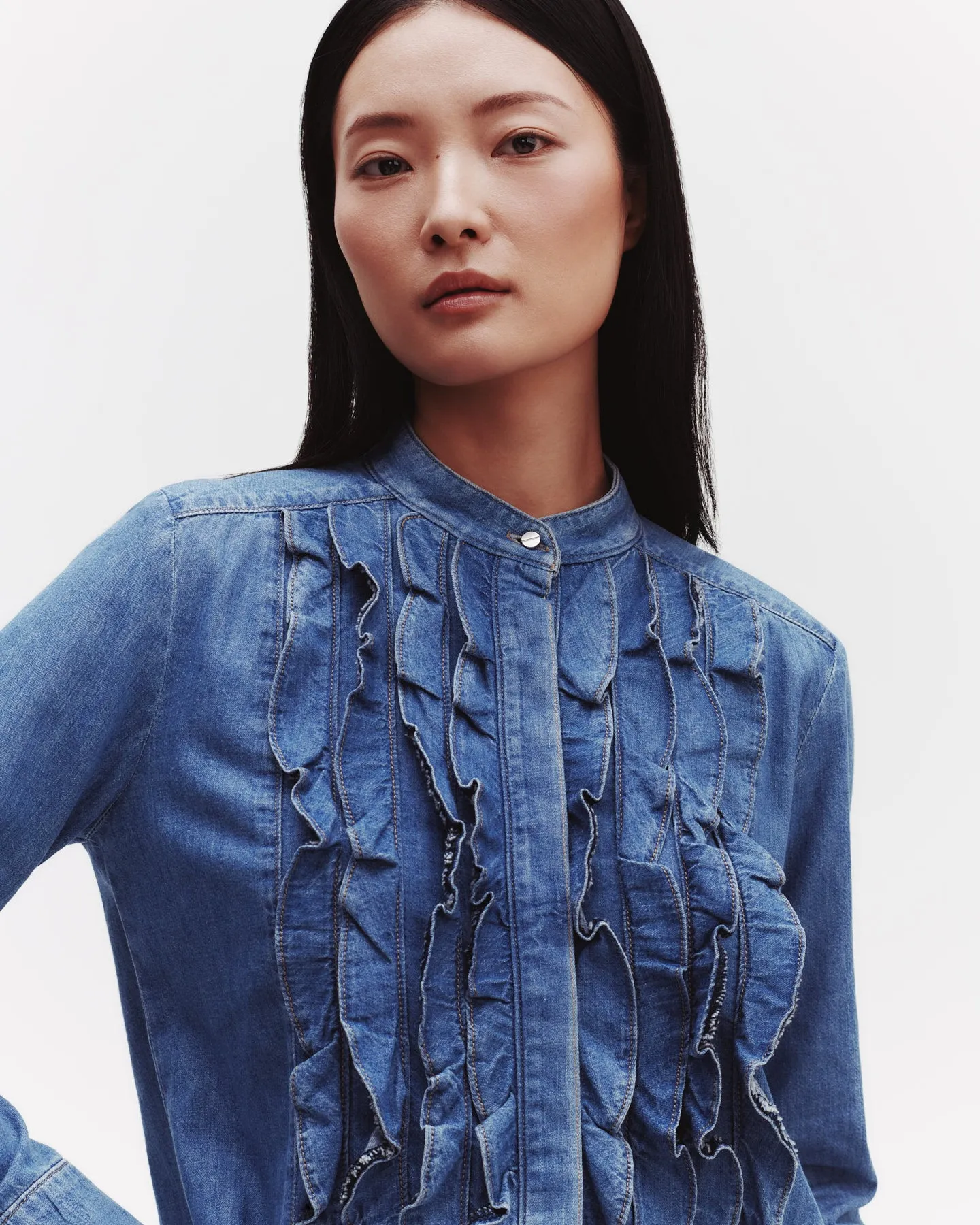 Patti Top in Denim Shirting sold by TWP CLOTHING product image thumbnail 2