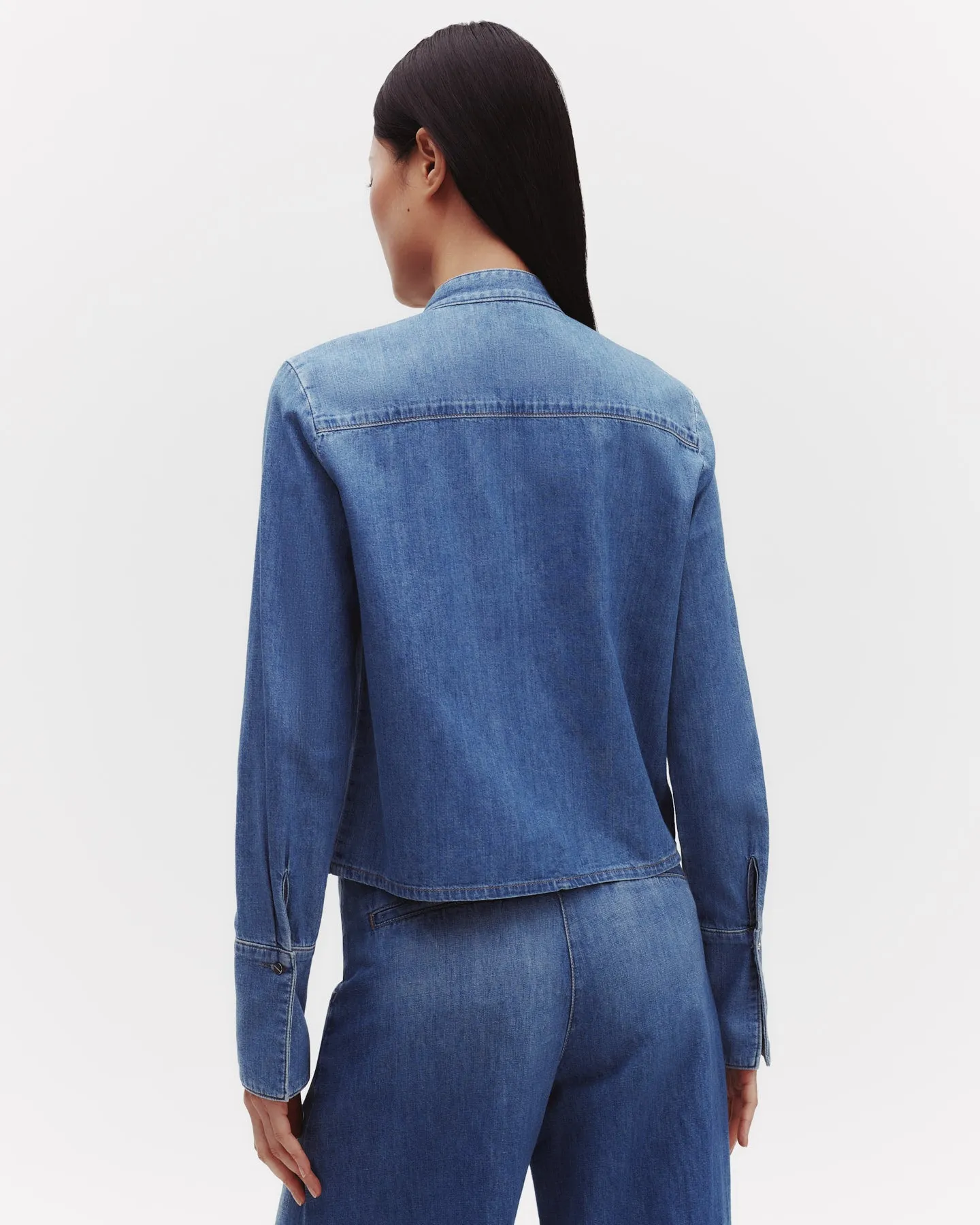 Patti Top in Denim Shirting sold by TWP CLOTHING product image thumbnail 5