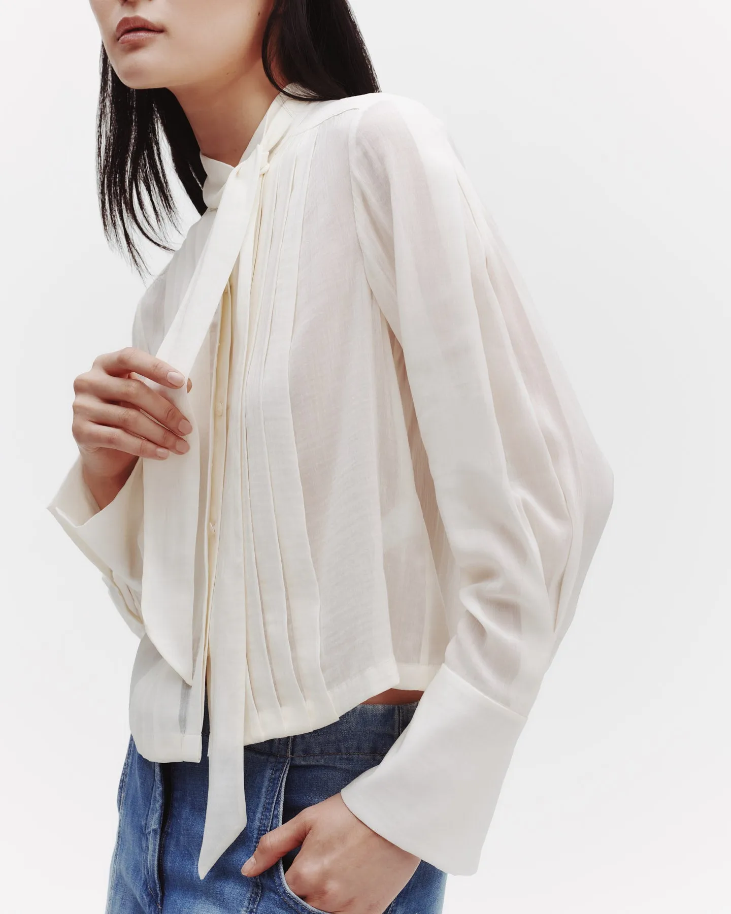 Bergman Top in Silk Georgette sold by TWP CLOTHING