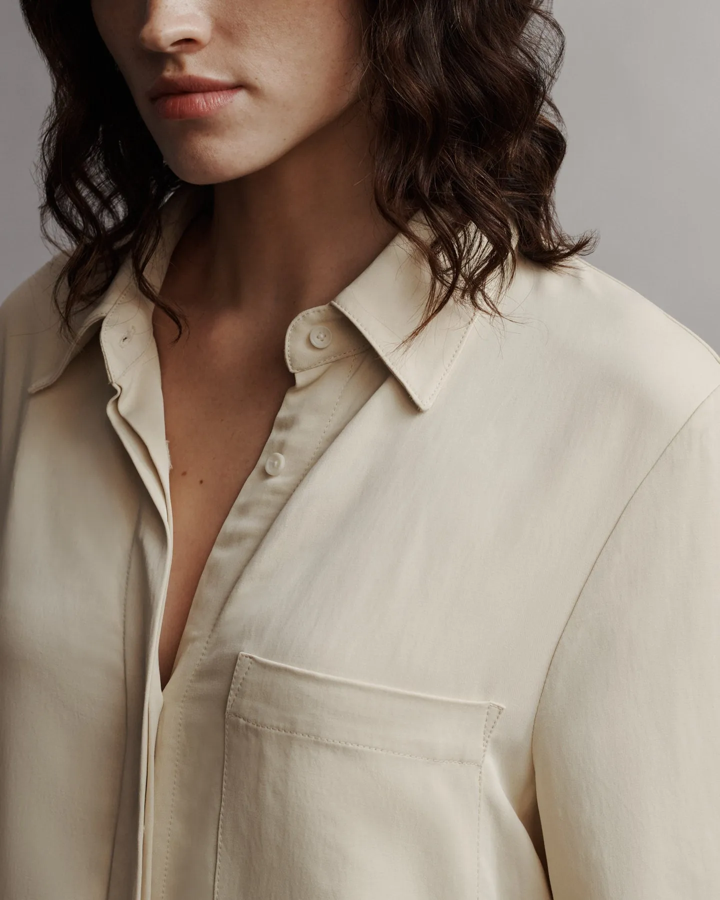 Jenny's Gown in coated viscose linen sold by TWP CLOTHING product image thumbnail 3