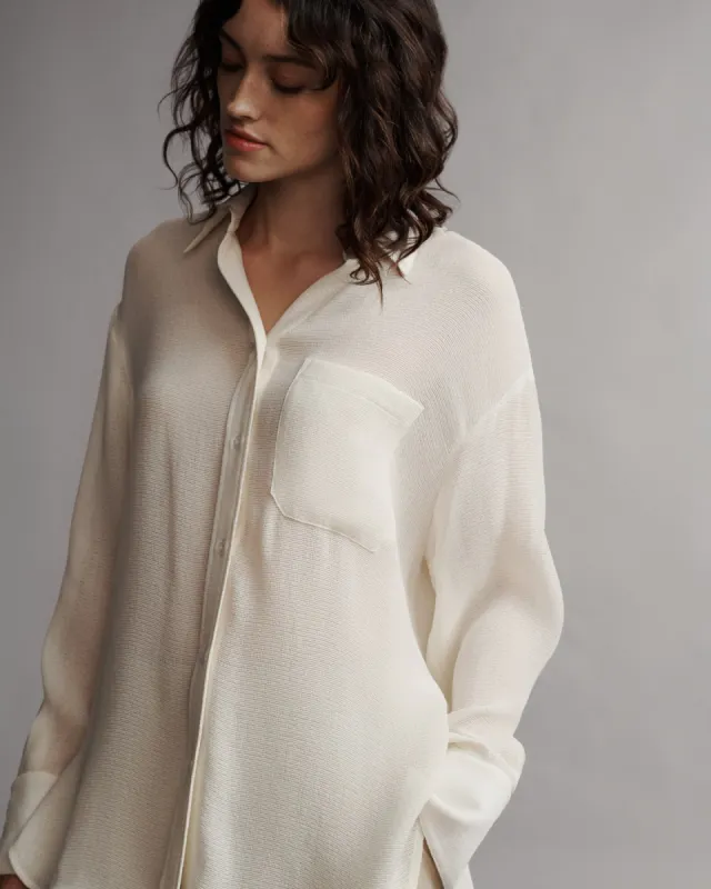 Big Joe Shirt in Open Weave Silk sold by TWP CLOTHING