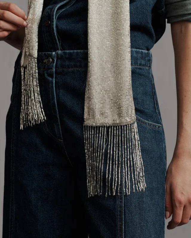 Jaya Scarf in Bugle Beads sold by TWP CLOTHING