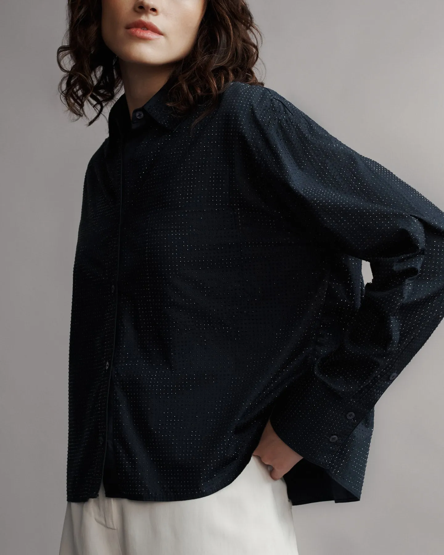 Average Joe Top in Superfine Cotton with Crystals sold by TWP CLOTHING product image thumbnail 3