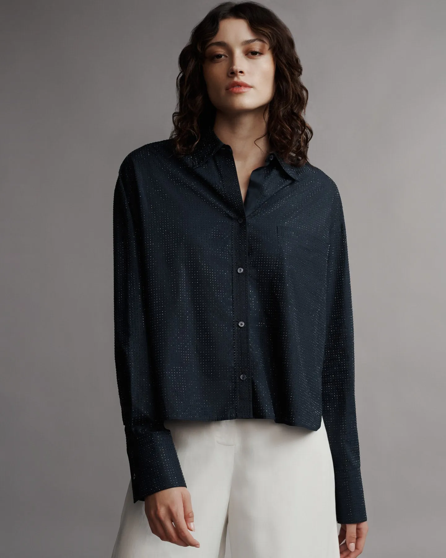 Average Joe Top in Superfine Cotton with Crystals sold by TWP CLOTHING product image thumbnail 2