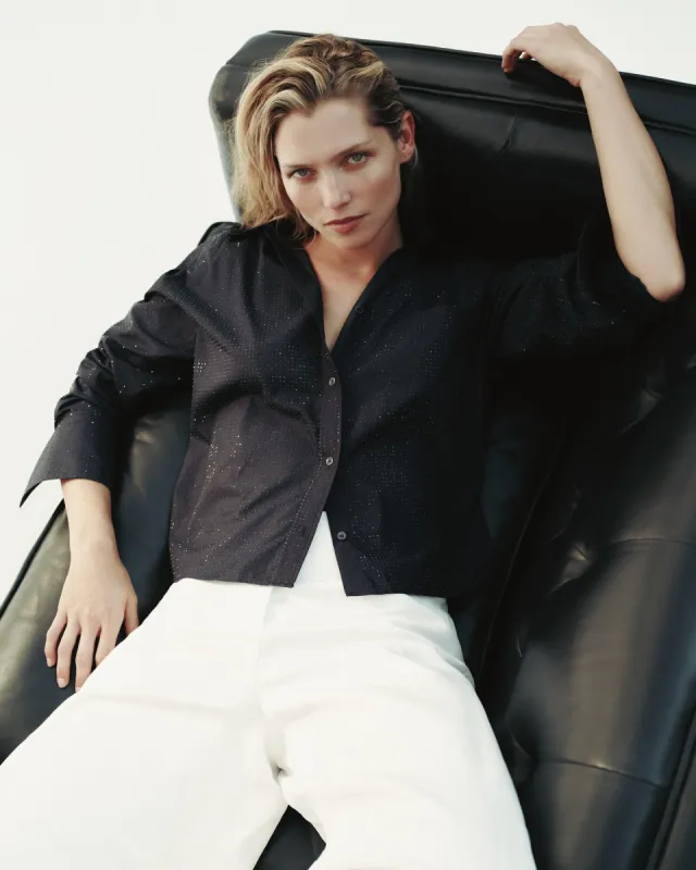 Average Joe Top in Superfine Cotton with Crystals sold by TWP CLOTHING