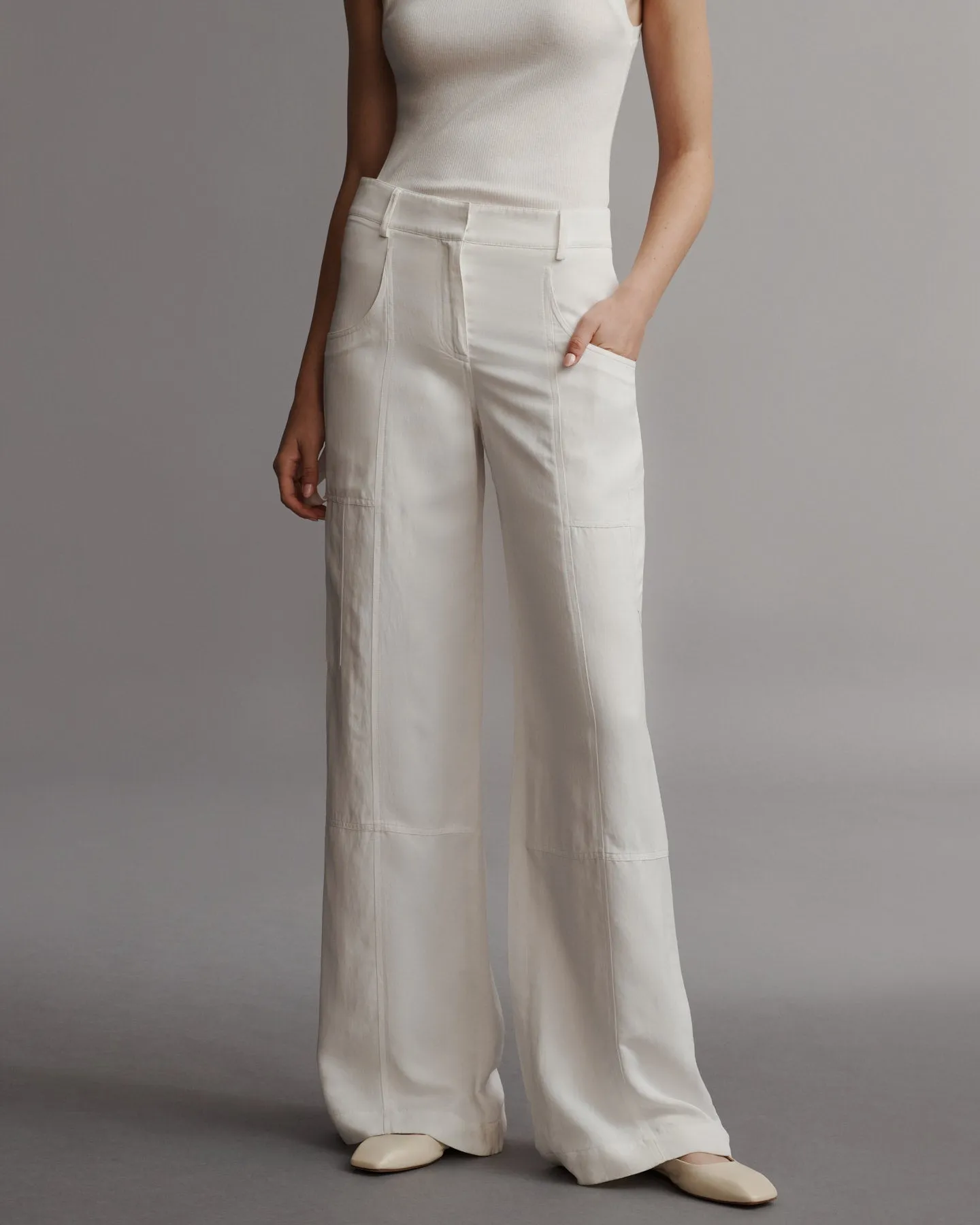 Chrystie St. Pant in Coated Viscose Linen sold by TWP CLOTHING product image thumbnail 3