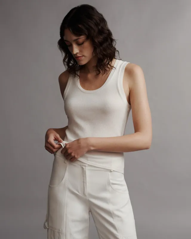 Ribbed Tank in Cotton sold by TWP CLOTHING