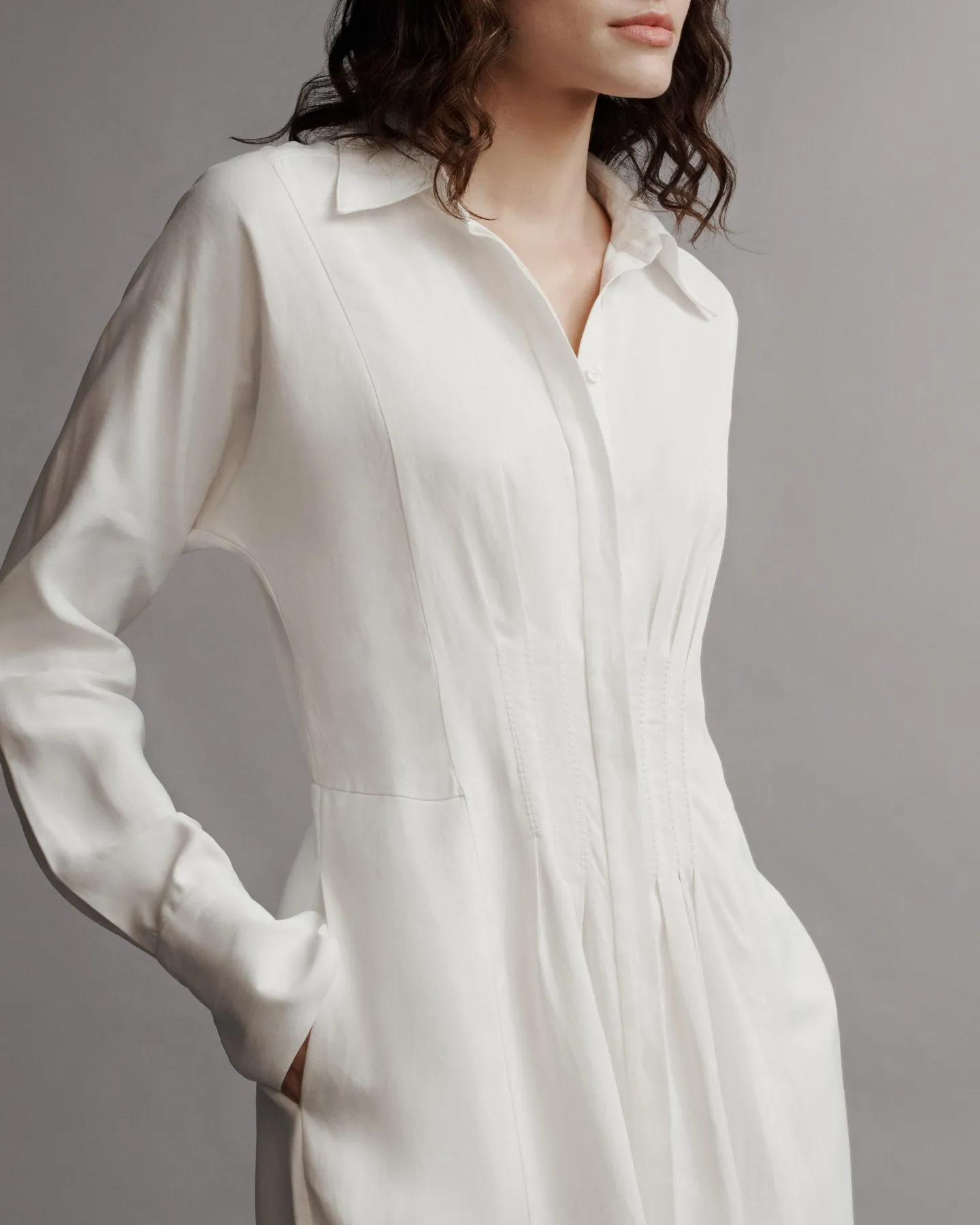 Main Street After Midnight Dress in Coated Viscose Linen sold by TWP CLOTHING product image thumbnail 3