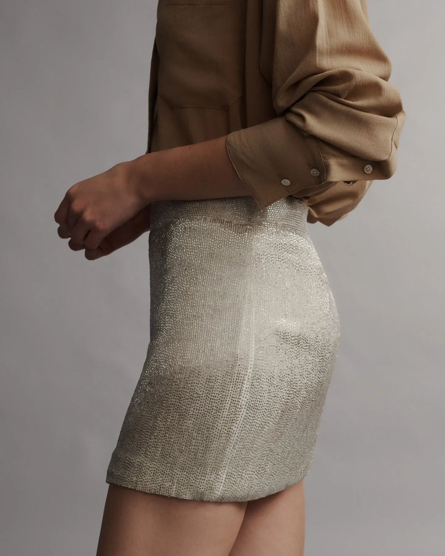 Minnie Skirt in Silk-Lined Bugle Beads sold by TWP CLOTHING product image thumbnail 5