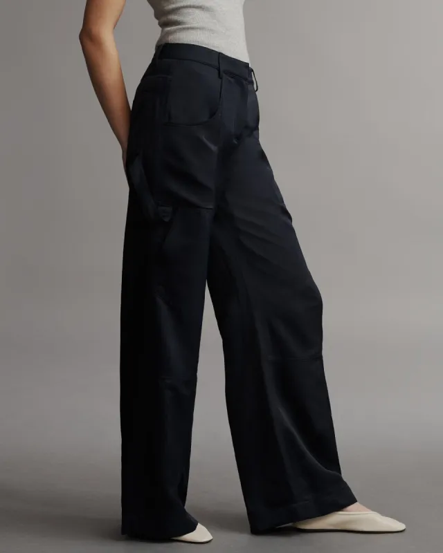 Chrystie St. Pant in Coated Viscose Linen sold by TWP CLOTHING