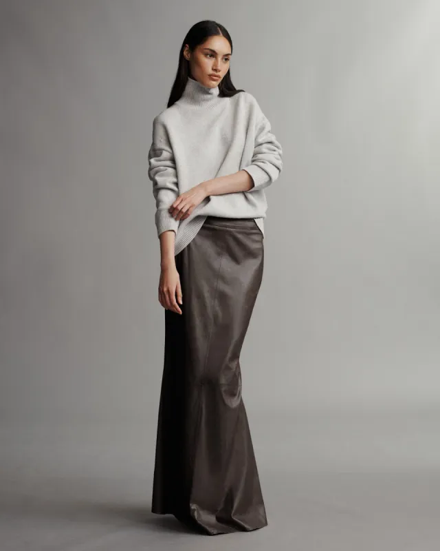 At Last Skirt in Paper Leather sold by TWP CLOTHING