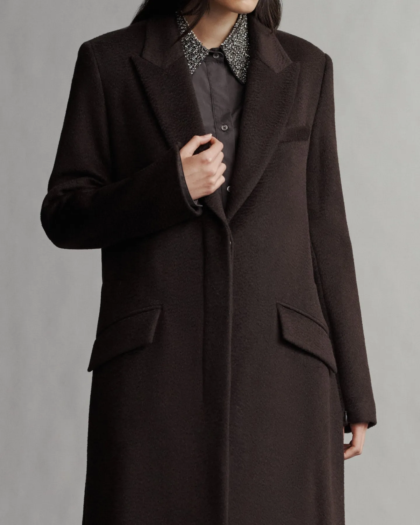 Cash Coat in Wavy Wool sold by TWP CLOTHING product image thumbnail 3