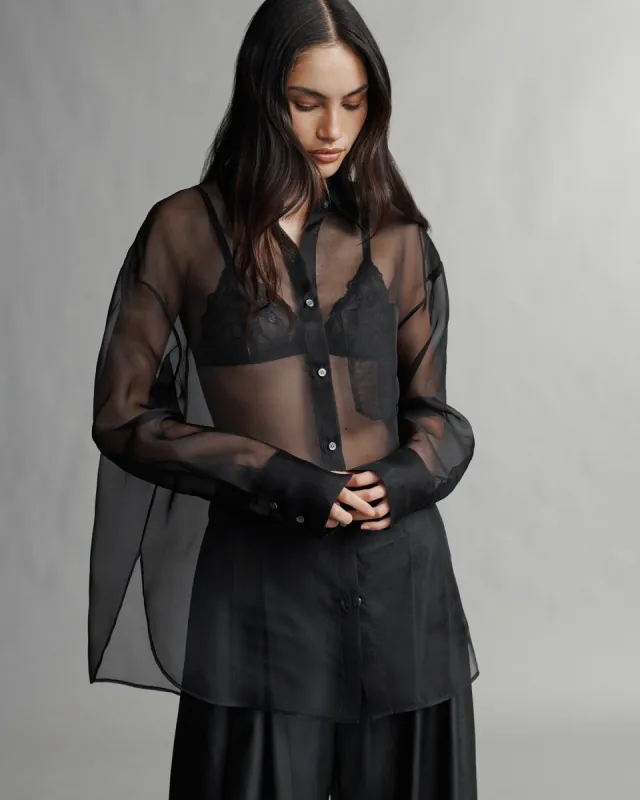 Big Joe Shirt in Washed Silk Habotai sold by TWP CLOTHING