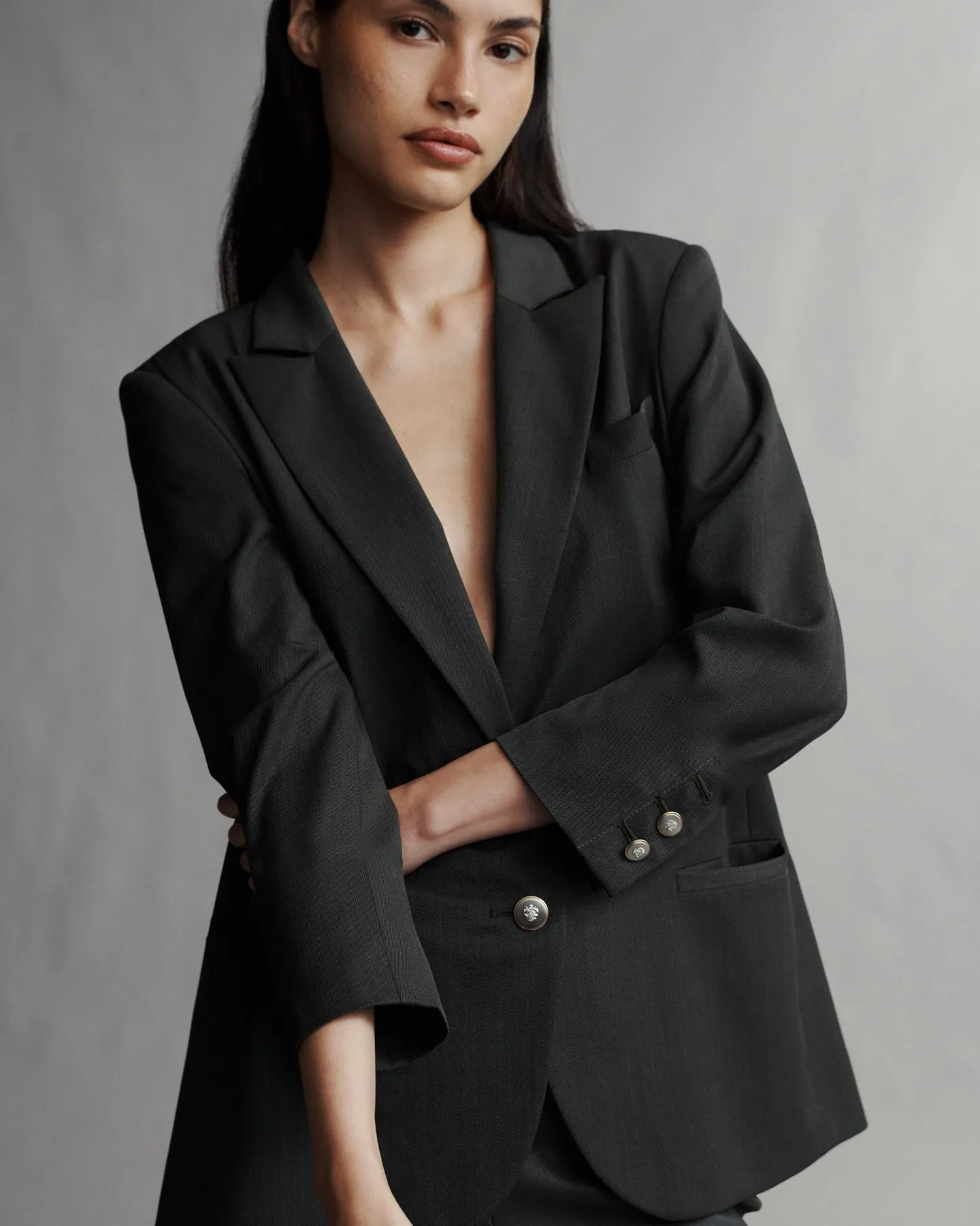 Boyfriend Blazer in Wool Twill sold by TWP CLOTHING