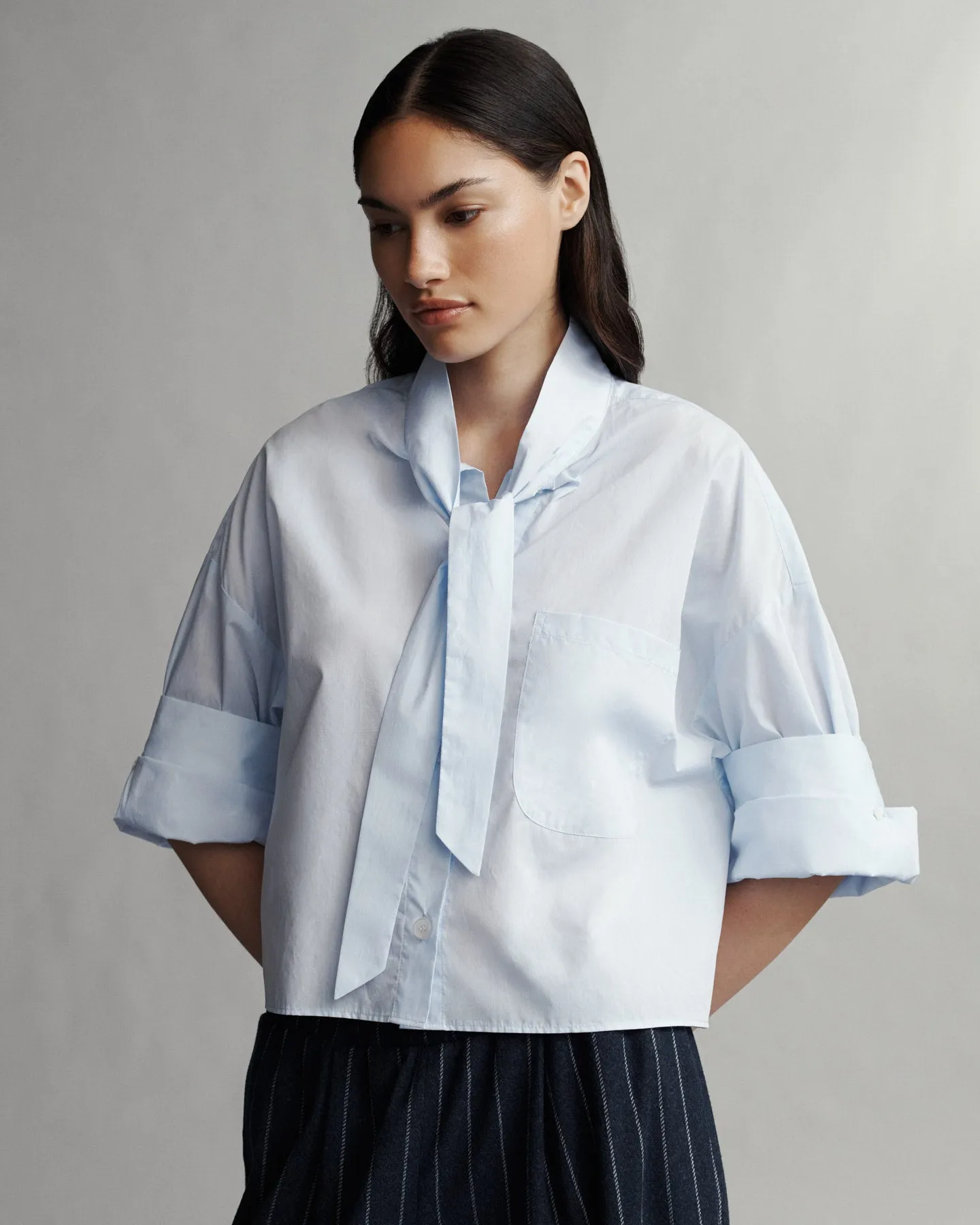 Next Ex Shirt With Tie in Superfine Cotton sold by TWP CLOTHING