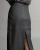 Lola Skirt in Stretch Leather sold by TWP CLOTHING