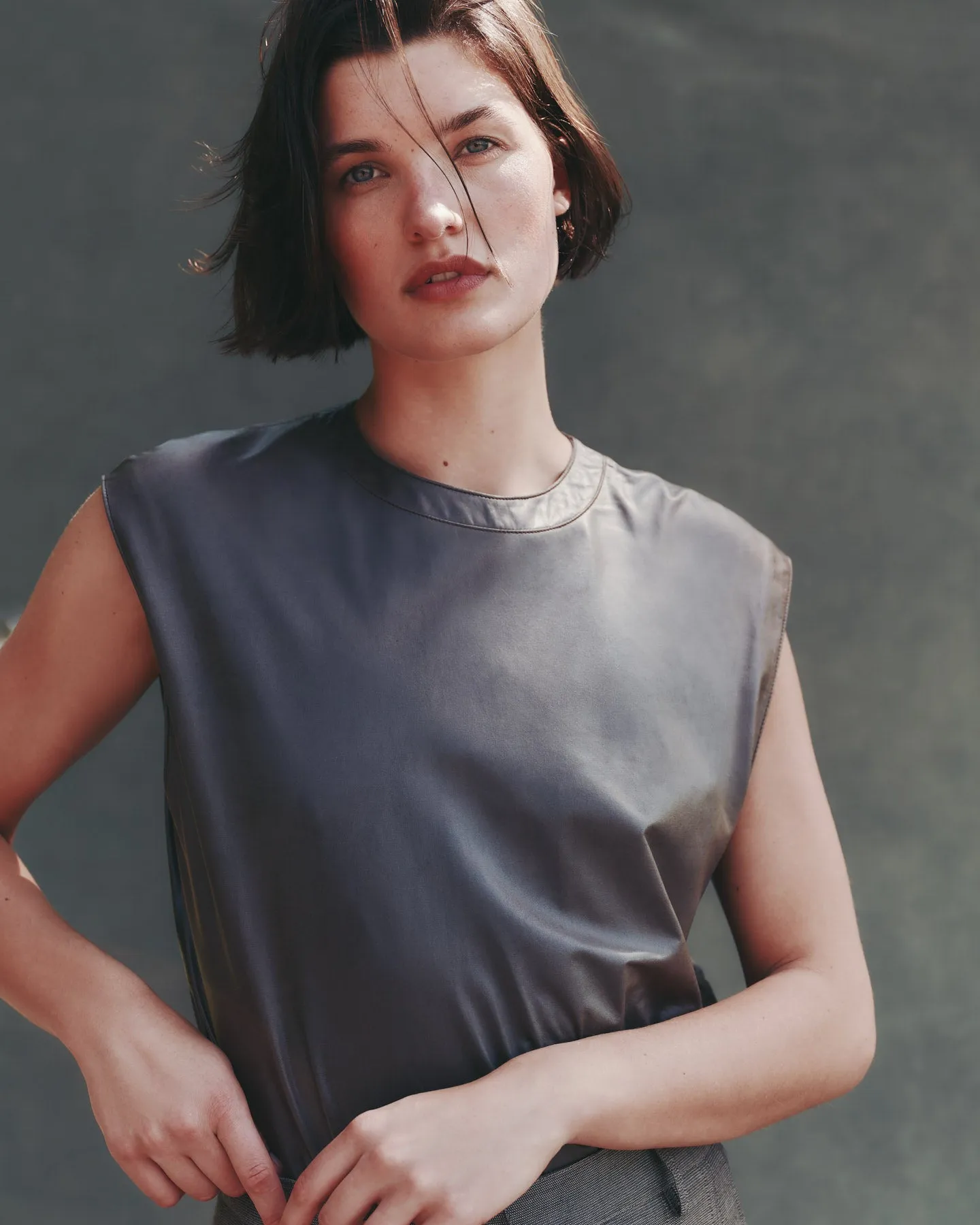 Muscle Tee in Paper Leather sold by TWP CLOTHING product image thumbnail 5