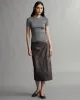 Lola Skirt in Paper Leather sold by TWP CLOTHING