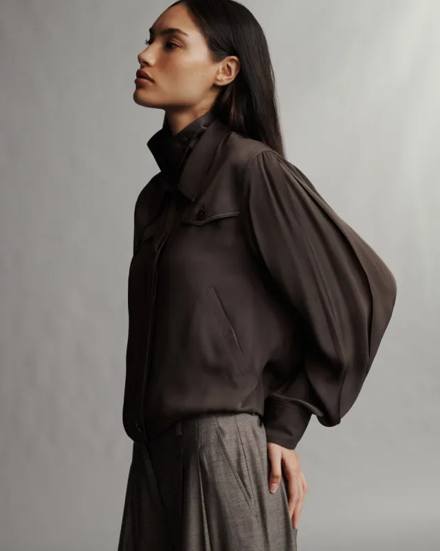 The Hep Top in Silk Charmeuse sold by TWP CLOTHING