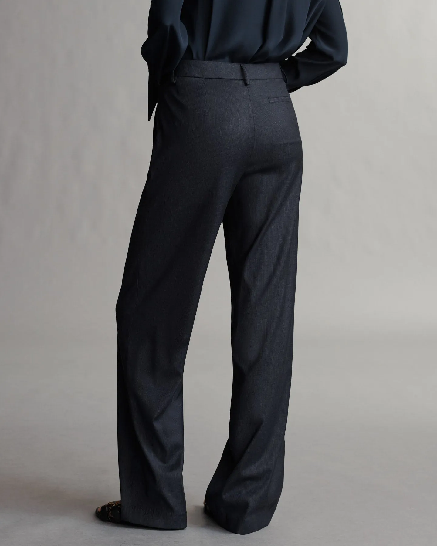 Elizabeth St. Pant in Chintzed Pinstripe Suiting sold by TWP CLOTHING product image thumbnail 2