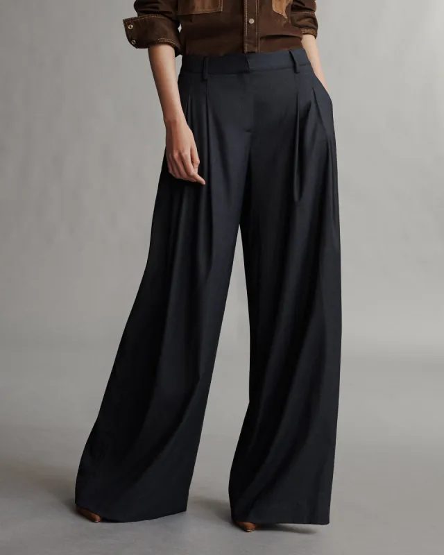 Didi Pant in Chintzed Pinstripe Suiting sold by TWP CLOTHING