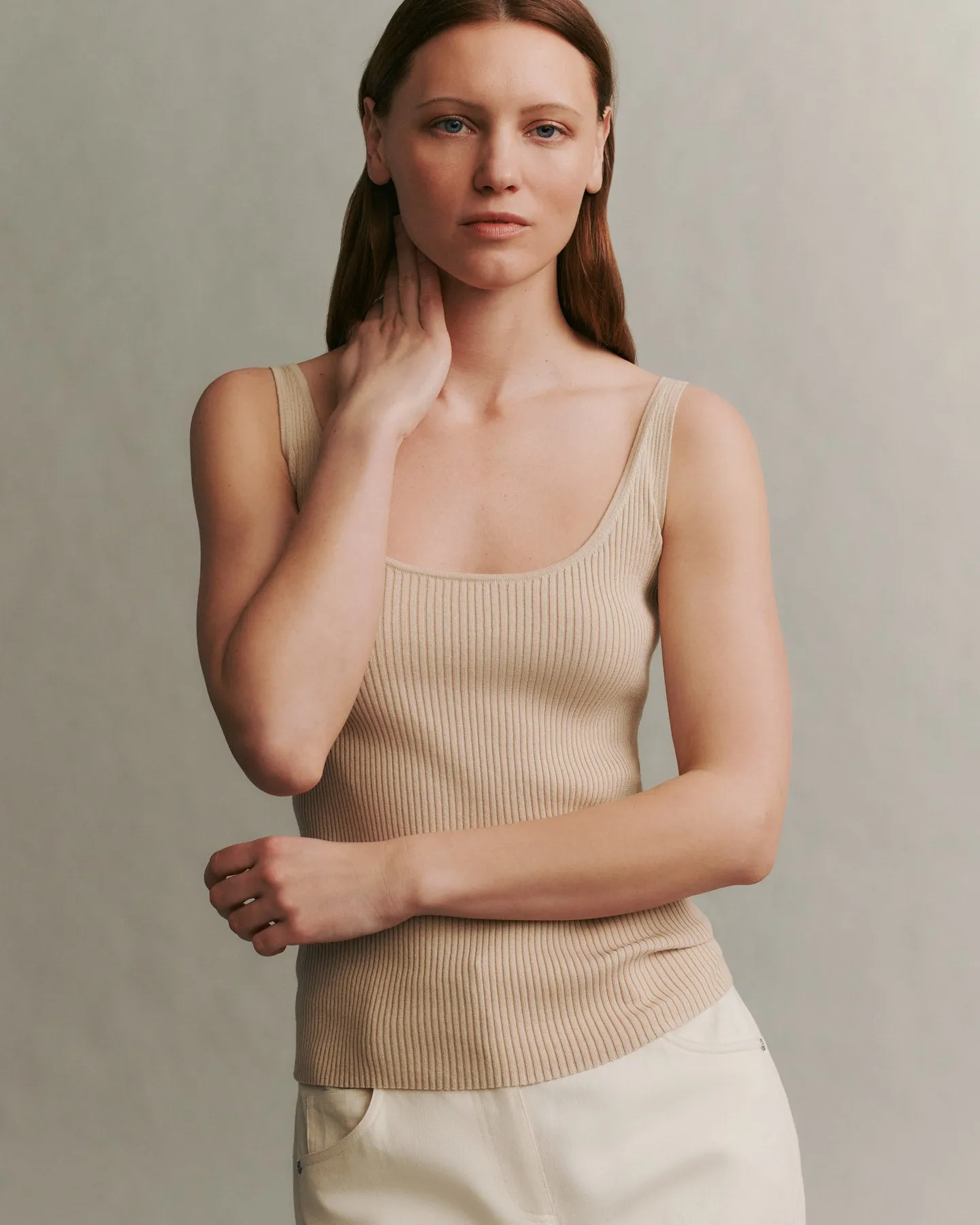 Knit Tank in Cotton Silk sold by TWP CLOTHING product image thumbnail 3
