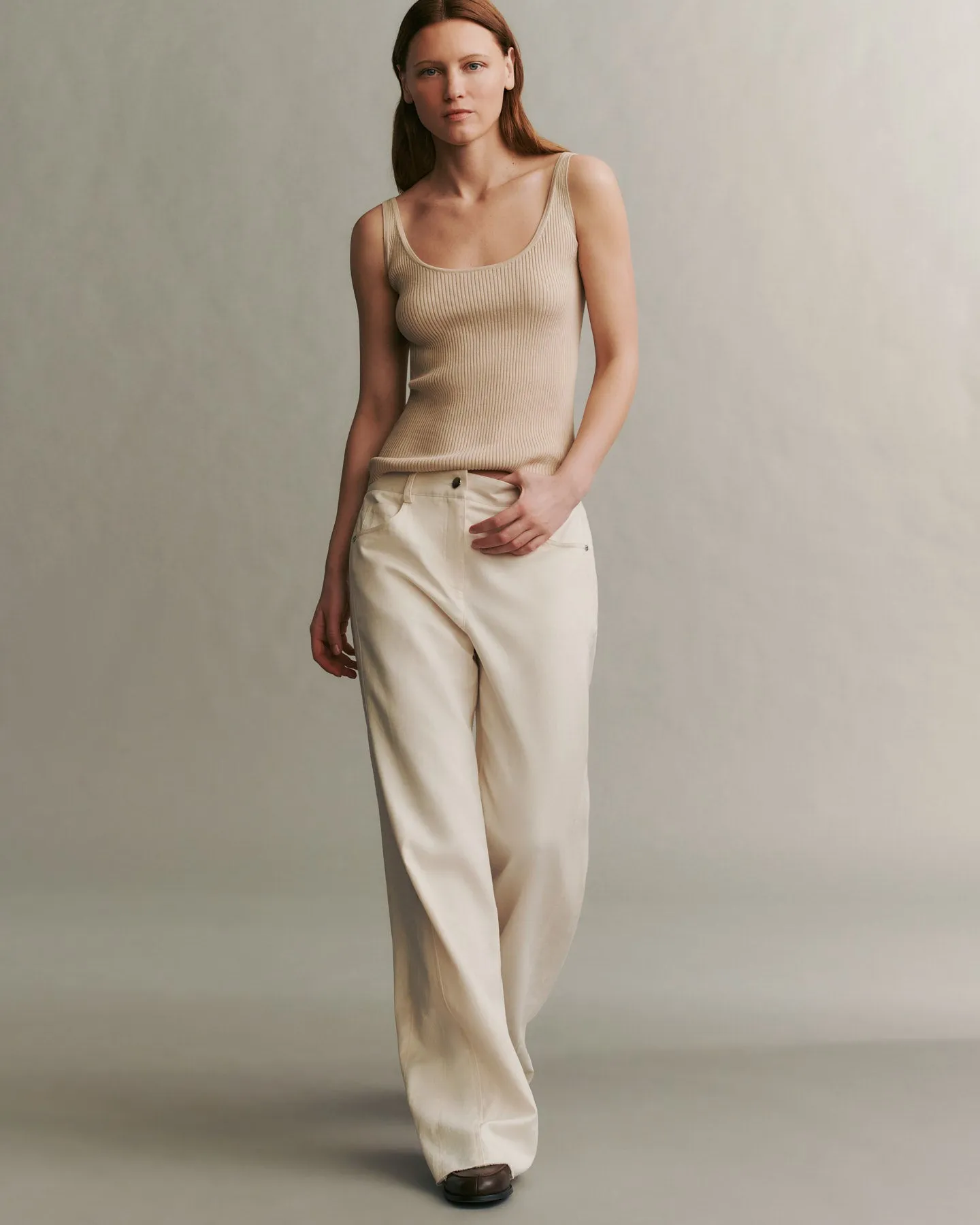 Knit Tank in Cotton Silk sold by TWP CLOTHING product image thumbnail 2