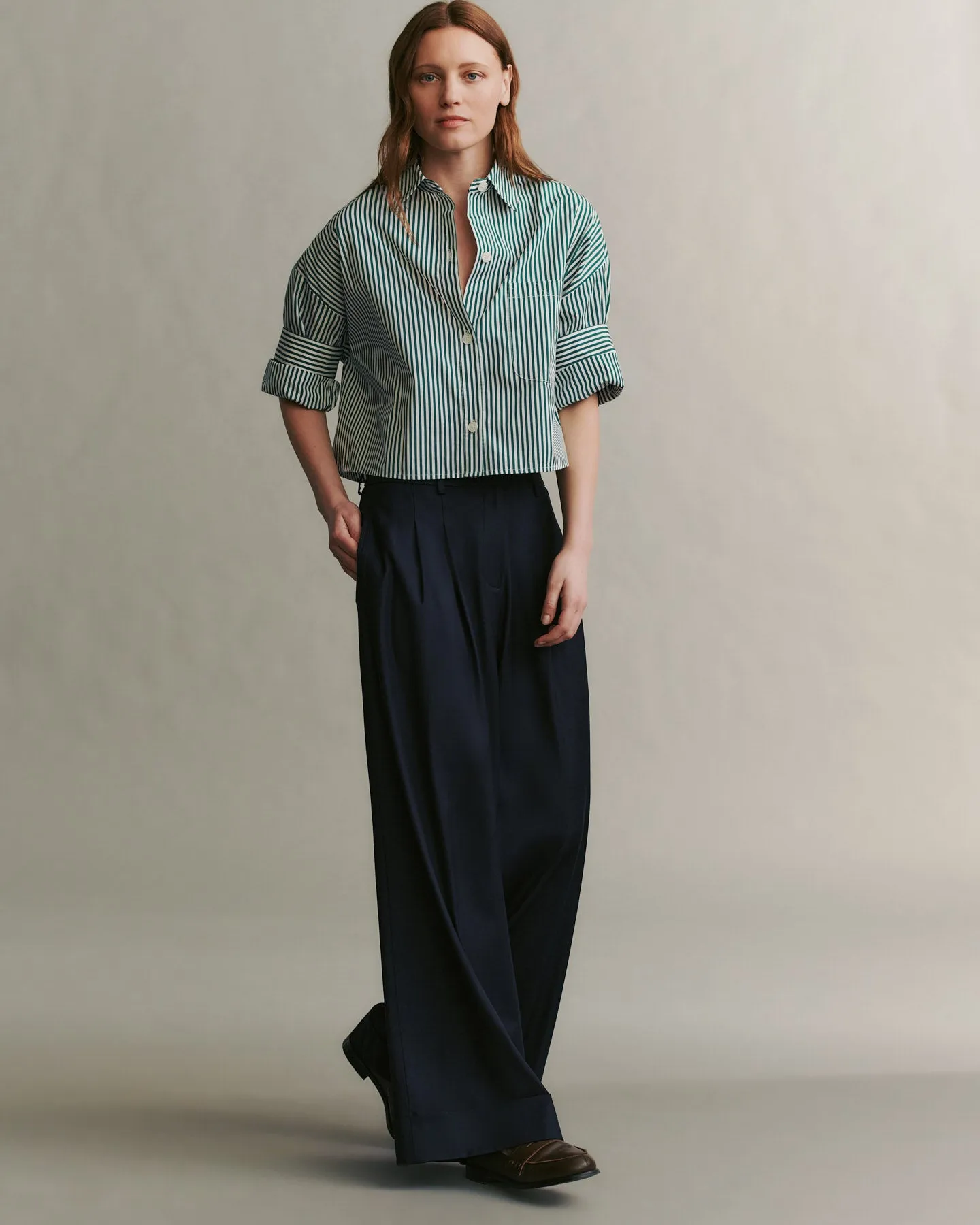 Averyl Pant in Chintzed Wool sold by TWP CLOTHING product image thumbnail 4